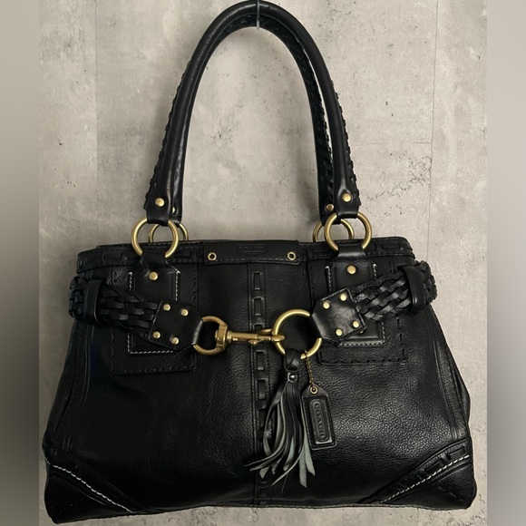 Coach Black Leather Satchel - Picture 15 of 15